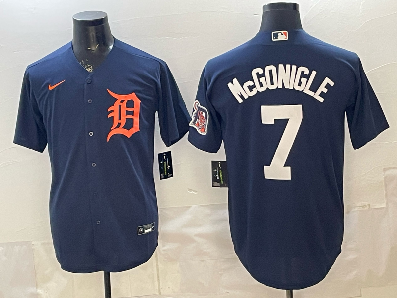 Men Detroit Tigers #7 McGonigle blue Game Nike MLB Jersey 0402002->detroit tigers->MLB Jersey